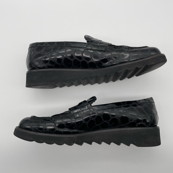 Donald J. Pliner women’s croc embossed black Hope slip on loafer in size 8 - Picture 10 of 10